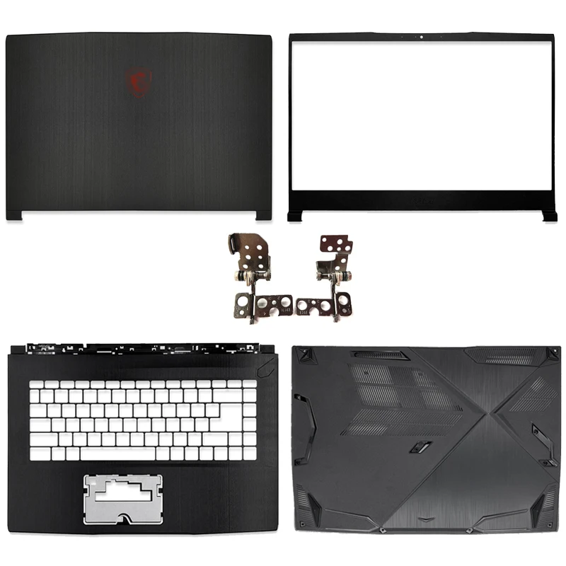 New LCD Back Cover/Front Frame/Hinges/Handrest/Bottom Case for msi gf63 8rc 8rd gf63vr MS-16R1 black top case