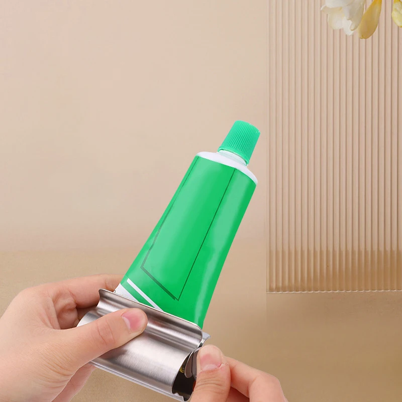 Toothpaste Dispenser Toothpaste Tube Squeezer Toothpaste Roller Metal Labor Saving Toothpaste Tube Wringer Cleanser Presser