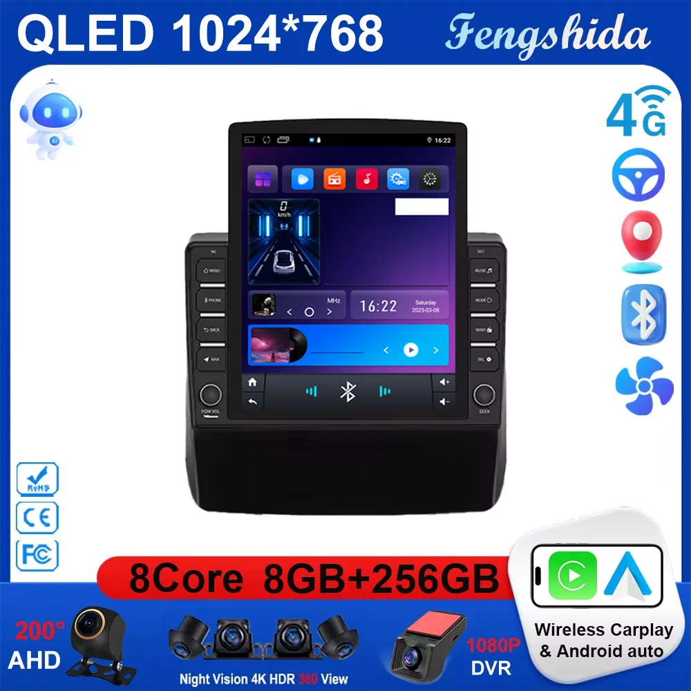 9.7  Vertical Style Tesla Screen Android 15.0 Car Radio For Subaru Forester 5 2018 2021 GPS Navigation Multimedia Player stereo