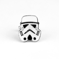 Movie Design Wars Stormtrooper Cufflinks For Men Quality Copper Material White Color Cuff Links Clothing Accesories