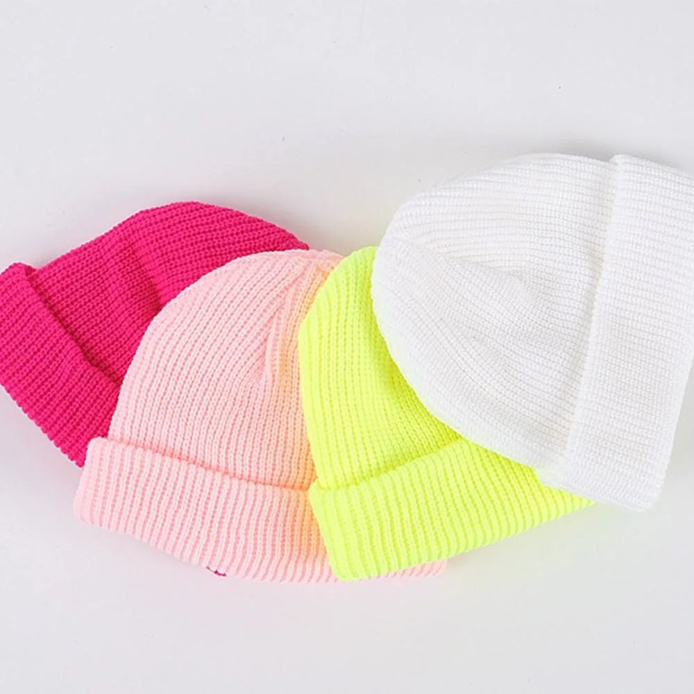 2023 New Caps Cold Hat Men\'s Winter Solid Color All-match Landlord Watermelon Hip Hop Hot Selling Knit Hat Wool Hat Over Hats