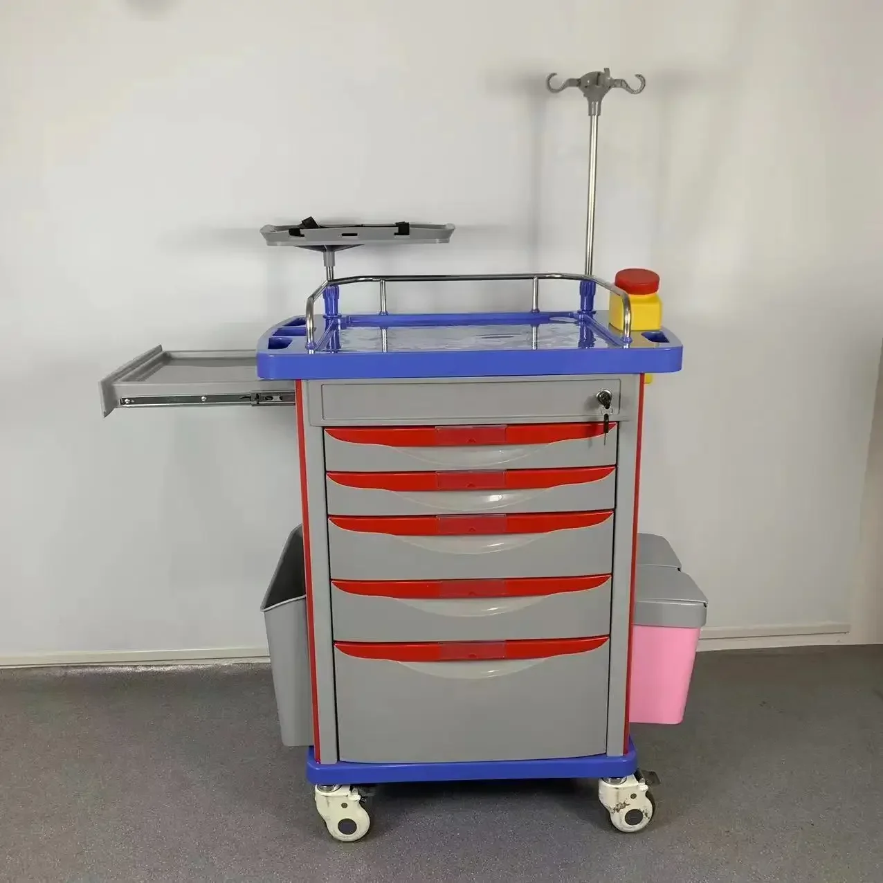 Hospital ABS plastic emergency vehicle medical recovery vehicle Computer Ward Inspection Cart medication delivery vehicle