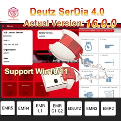 Deutz SerDia 2010 4.0 v16.0.0 One Year Serdia2010 Class 6 License Support win10/11 For Deutz ECU Read Write EMR G1/G2/L1