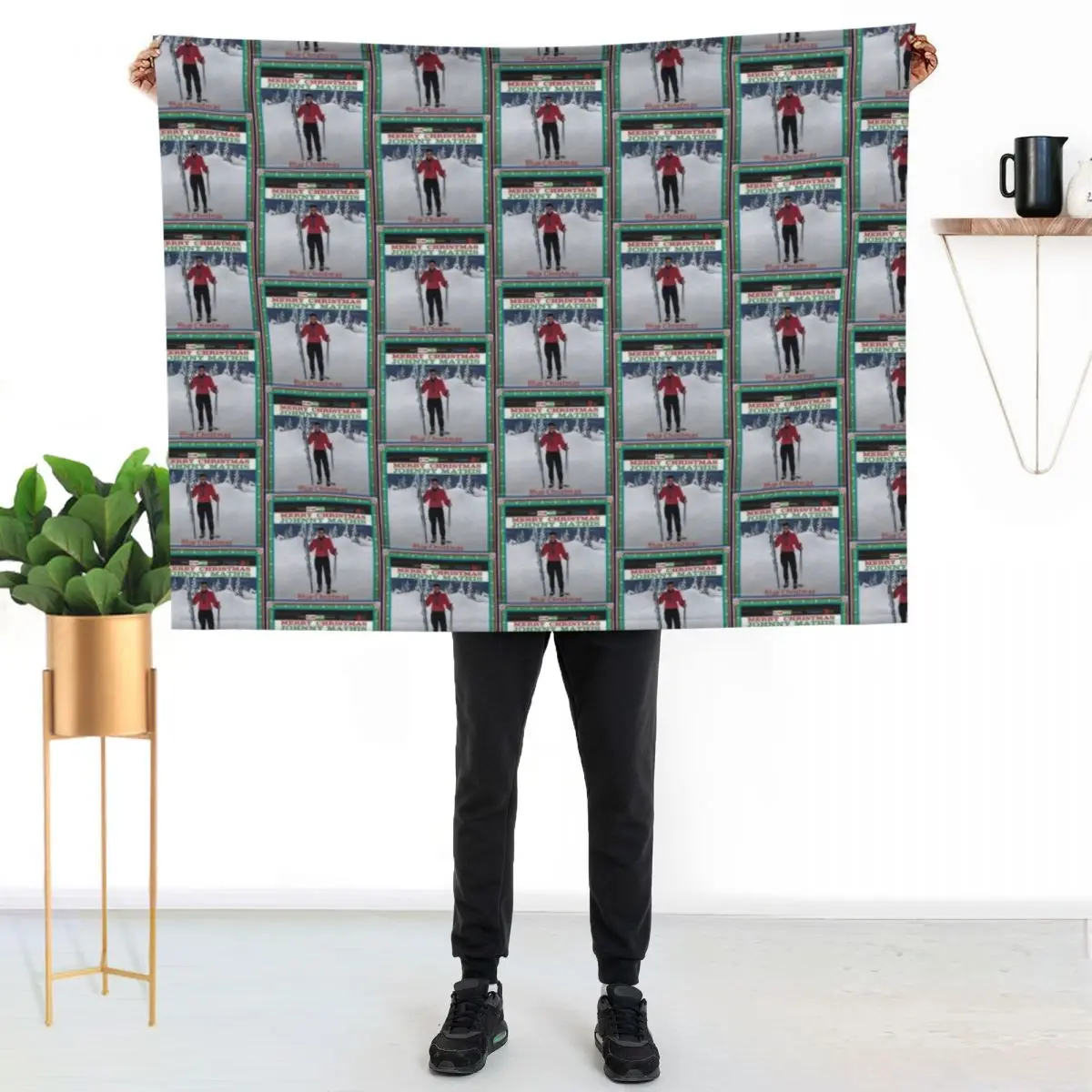 Merry Christmas from Johnny Mathis Album Cover Throw Blanket Thin Beach heavy to sleep Decorative Throw Warm Blankets