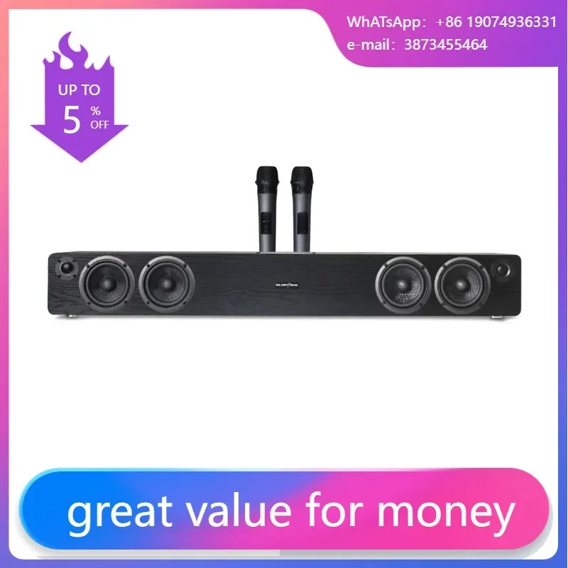 

Home Theatre HiFi Speaker System BT Audio Karaoke Speaker Coaxial Sound Bar