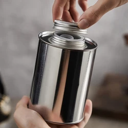 Food Grade Tin Cans 200g Coffee Bean Canisters Round Tea Caddy New