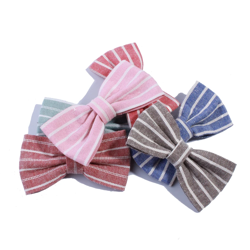 

120PCS 7CM High Quality Fashion Hemp Hair Bows For Girls Head Wear Party Boutique For Hair Clip Women Hairpins