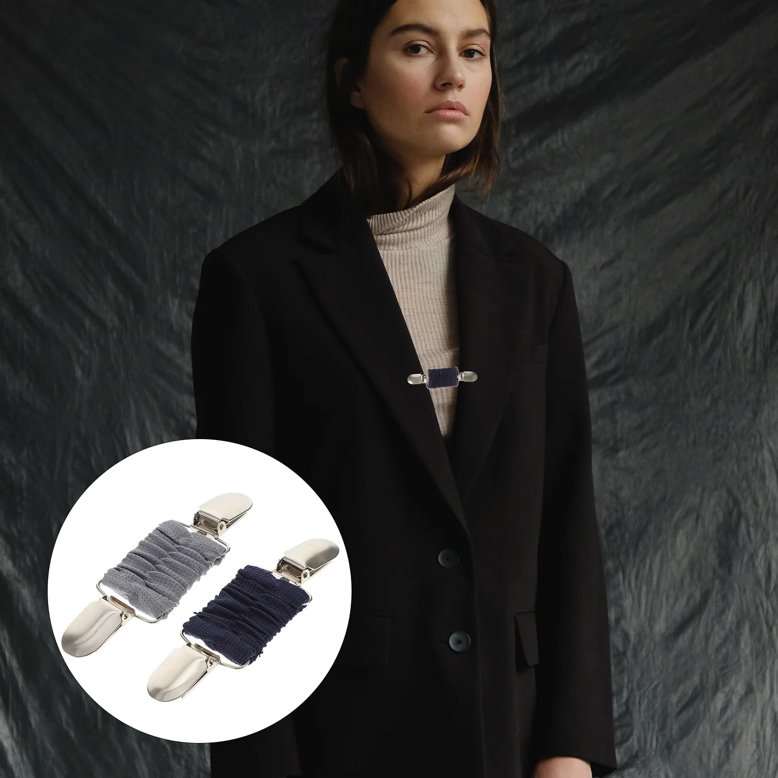

2Pcs Cardigan Clips Women Sweater Clips Delicate Scarf Brooch Lightweight Collar Pin Clothes Accessories Scarf Clip