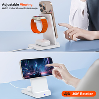 3-in-1 15W Magnetic Wireless Charger Stand Charging For iPhone 16 Pro Apple Watch For Fast Charger