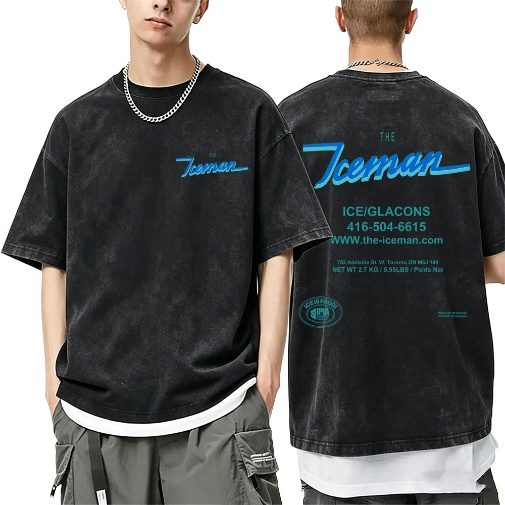 

Washed Vintage Rapper Drake ICEMAN Album 2026 T-shirt Men Women Hip Hop Fashion Pop Music T Shirts Men's Oversized Streetwear