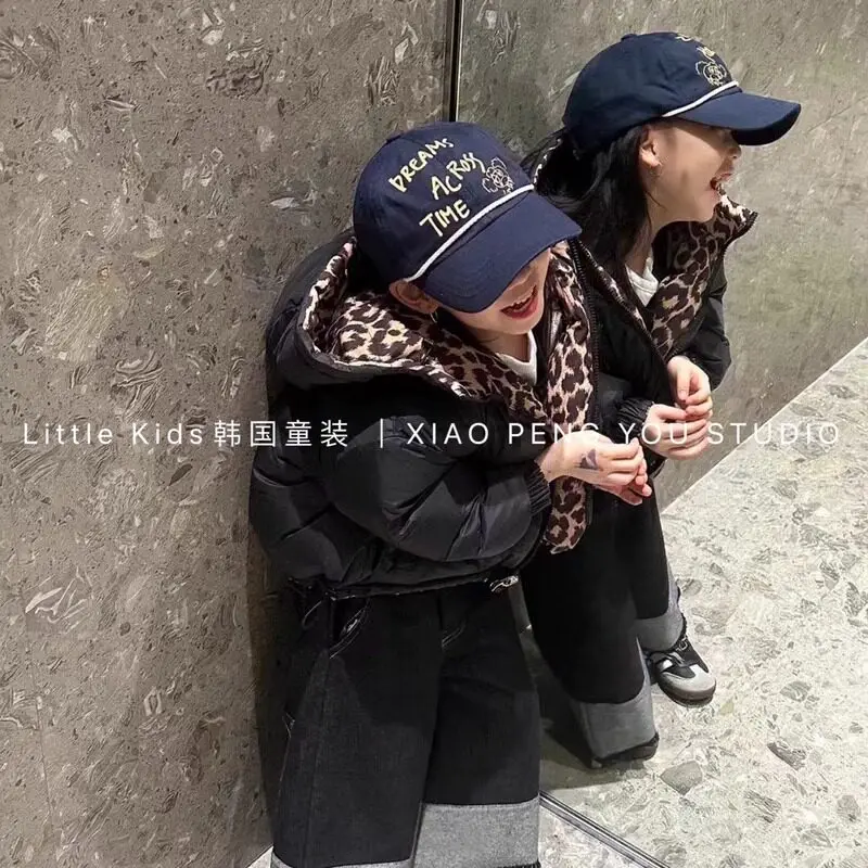 Kids Reversible Leopard Padded Coat Winter 2026 Boys Girls Family Warm Hooded Thick  Coat Jacket Thick Padded Jacket