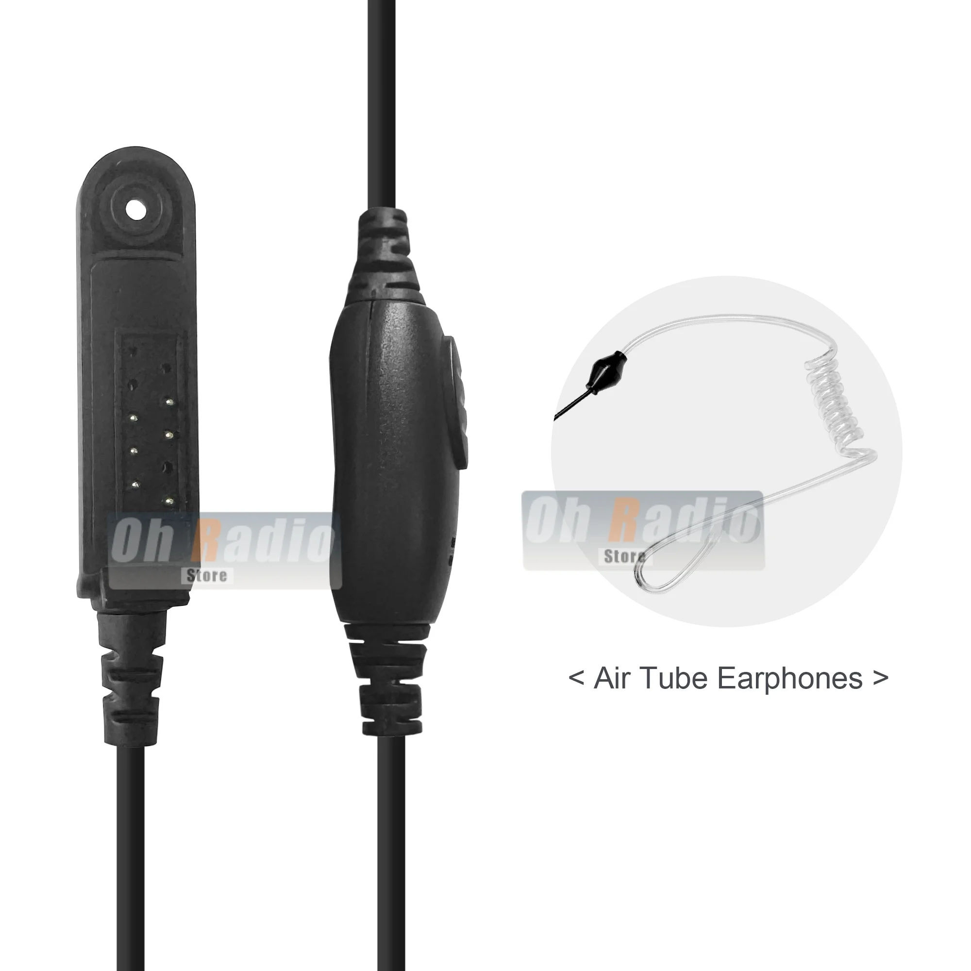 BAOFENG UV-9R Plus Walkie Talkie Acoustic Headset Air Tube Earphone Waterproof Type Big PTT Key Noise reduction UV-98 Headphone