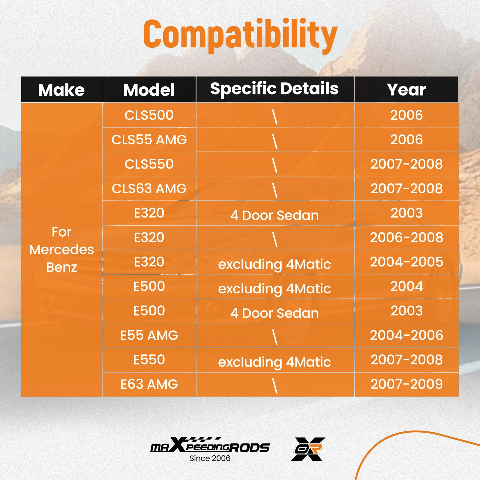 

Передние верхние и нижние рычаги подвески, рулевые тяги для Mercedes Benz E55 AMG 2004-2006
