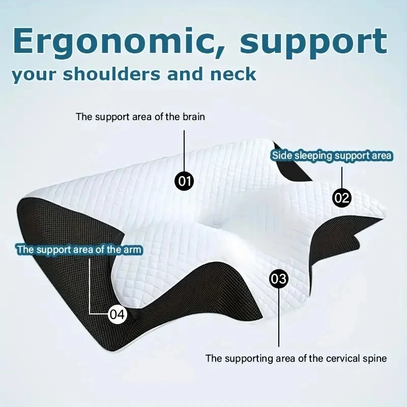 Slow Rebound Memory Foam Cervical Pillow - Ergonomic Orthopedic Neck Support Pillow for s