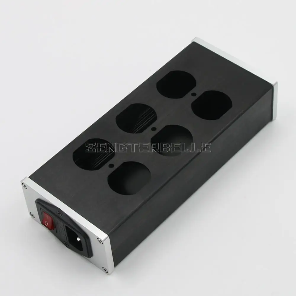 BZ0905 Aluminum Alloy Power Strip Chassis US EU Standard Case PSU Box Power Socket Shell