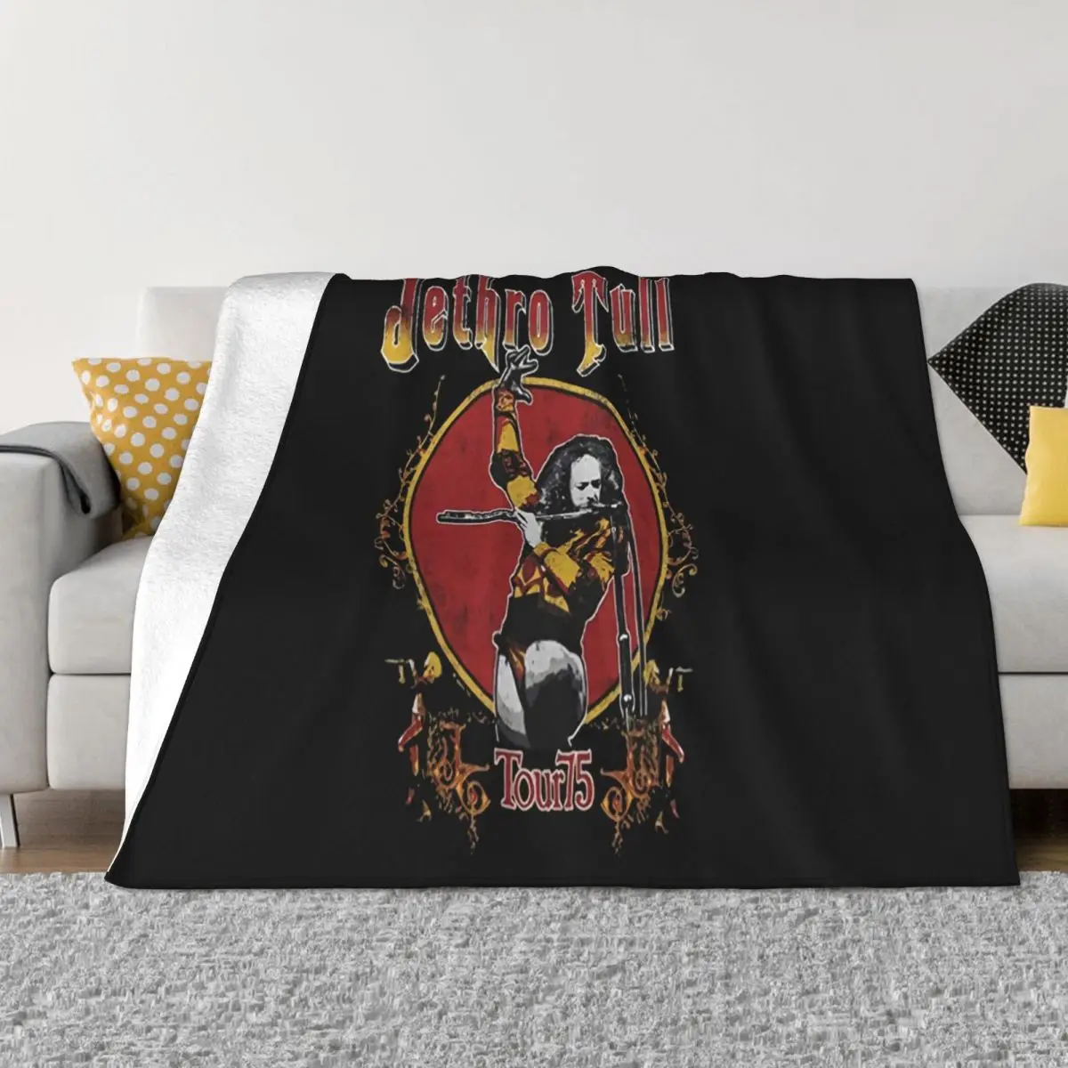 Jethro Tull Tour 75 Flag S M L Xl 3Xl New Impact Merchandising Women Men Throw Blanket