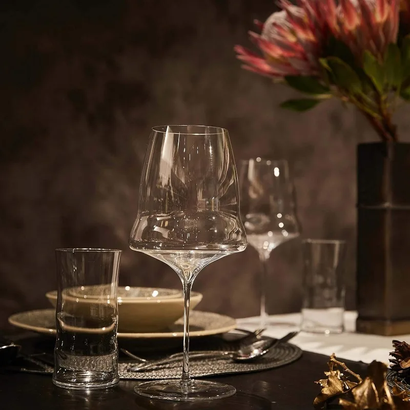 JOSEPHINE No 3 Rood Rode wijnglazen puur handgemaakt Set van 6