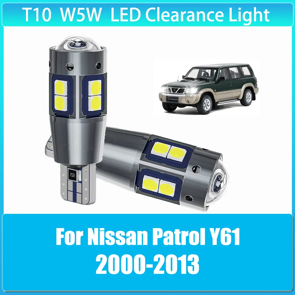 

2pcs LED Clearance Light Parking Bulb Lamp W5W T10 194 5W5 Canbus for Nissan Patrol Y61 2000-2007 2008 2009 2010 2011 2012 2013