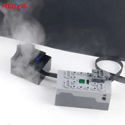 Simulation Spray Smoking Electric Exhaust Parts MOC Building Blocks for Cars Trains Toys Compatible with LEGOeds Blocks