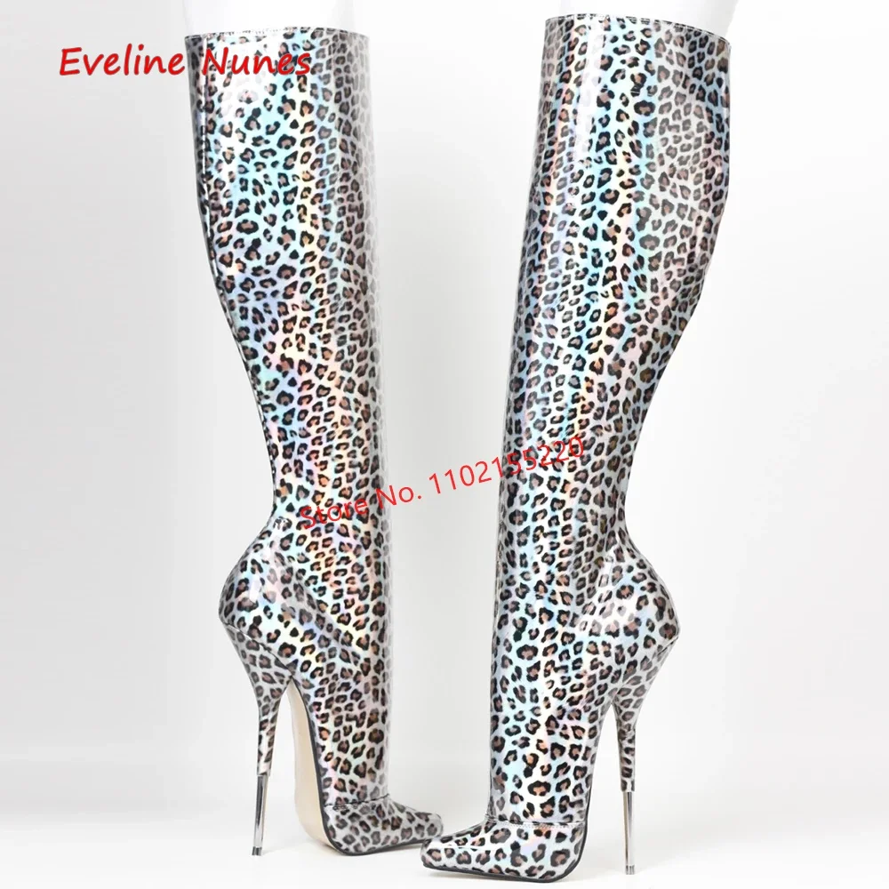 Sexy Snake Print Boots 2024 Autumn New Arrival Pointed Toe Stiletto 18cm Side Zipper Elegant Party Shoes For footwear