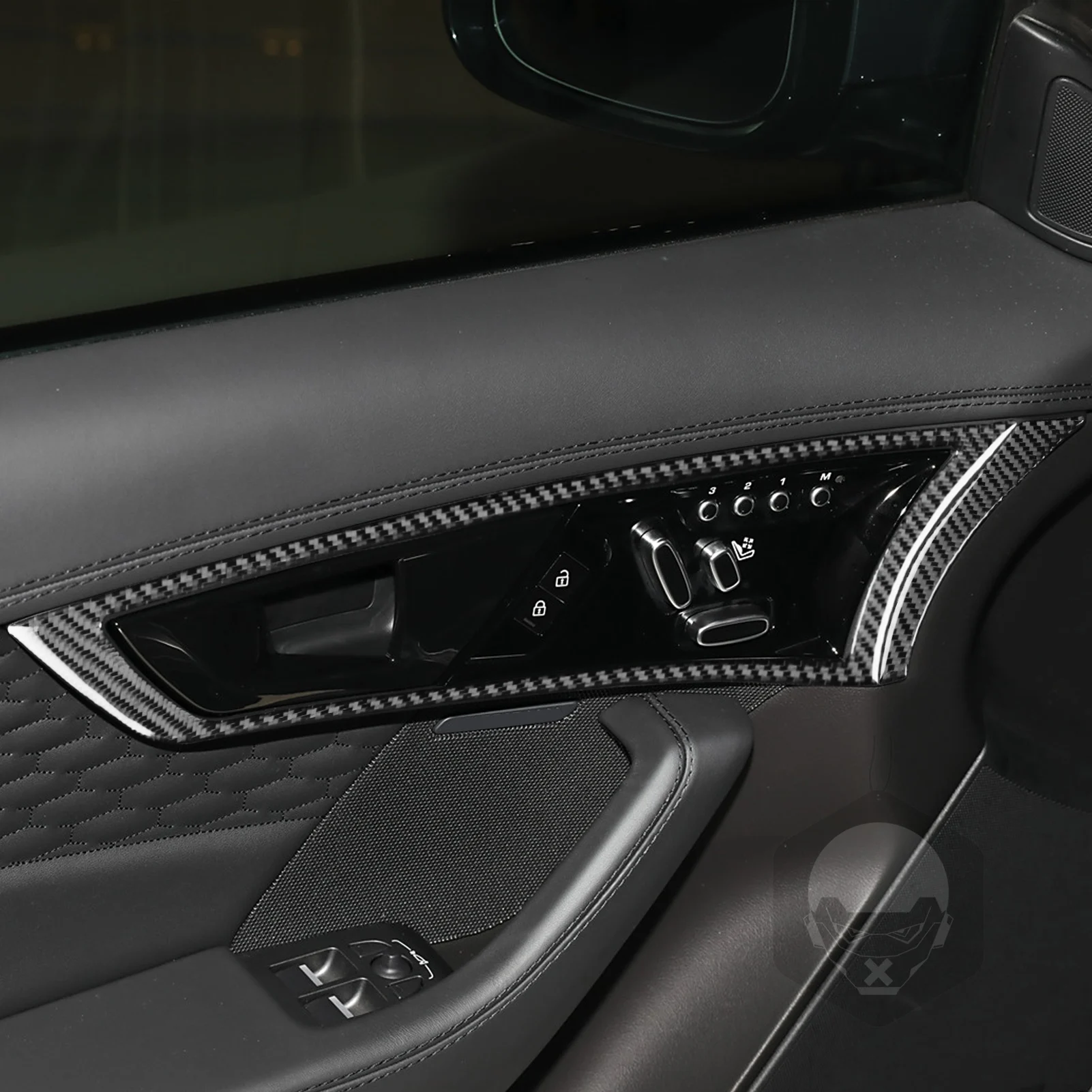 Real Carbon Fiber Car Accessories Door Handle Frame Cover Soft Sticker For Jaguar F-type 2013 2014 15 16 17 18 19 20 21 22 23 24