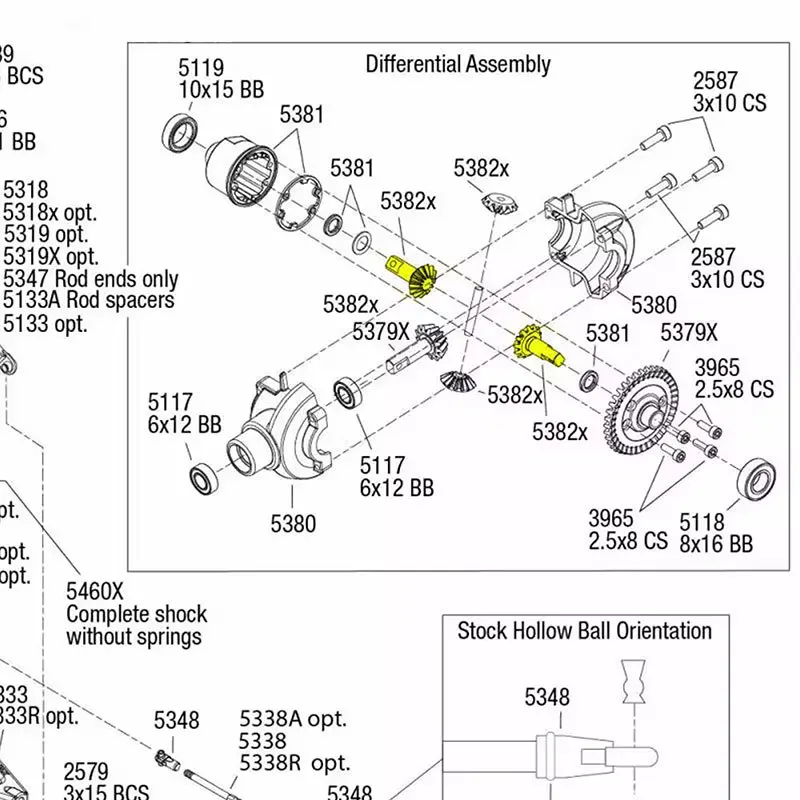Zamiennik 5382X, stal hartowana, 13-zębowy koło wyjściowe mechanizmu różnicowego do samochodu RC 1/10 Traxxas Summit Slayer Pro 4x4 RevoT-Maxx