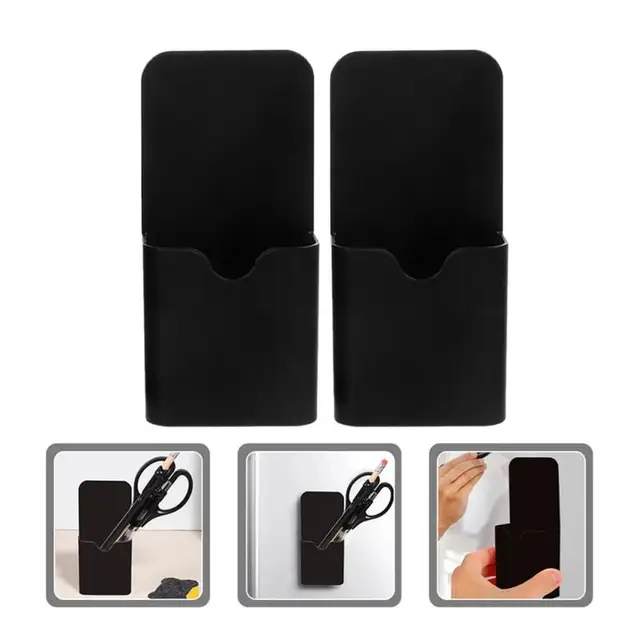 Magnetic Pen Holder Magnetic Cup Locker Organizer Fridge Pen Holder With Strong Magnets Dry Erase Marker Storage Holder 4