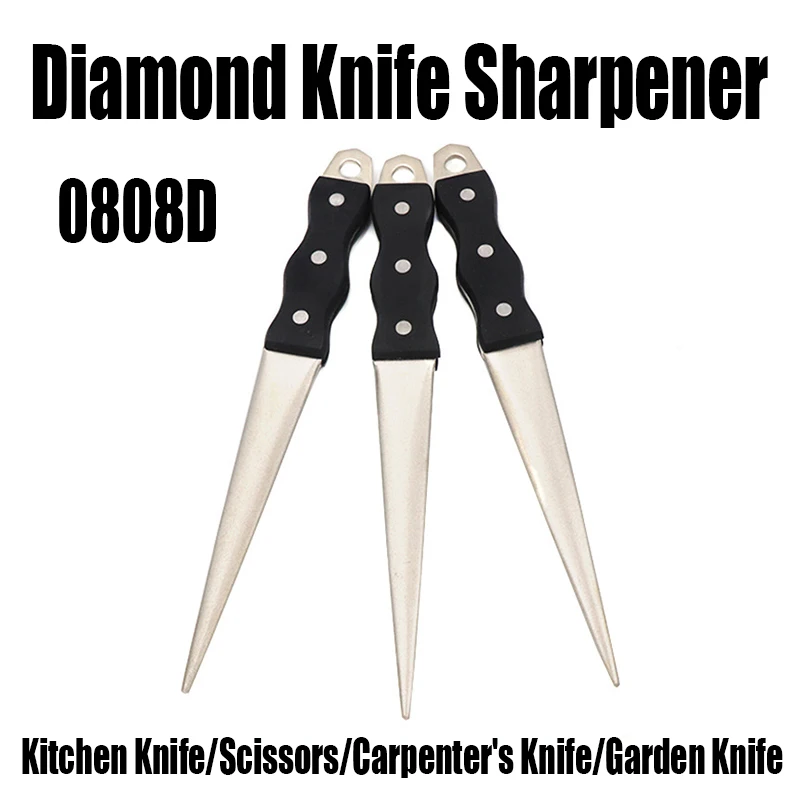 

1PCS Diamond Knife Sharpener 0808D Sharpening Tool With Handle For Grinding Sharpening Kitchen Knife/Scissors/Carpenter's Knife