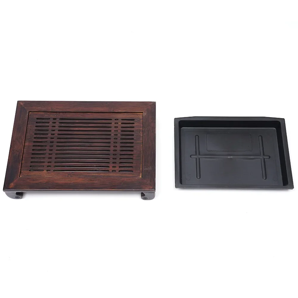 

Bamboo and Wood Drawer Tea Tray - Drainage and Water Storage Kung Fu Tea Tray, New Model