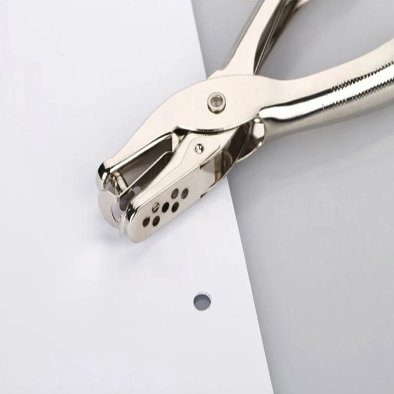 Metal Single-Hole Punch Multi-Function Loose-Leaf Hole Punch Handheld 3mm and 6mm Round Hole Punching Machine