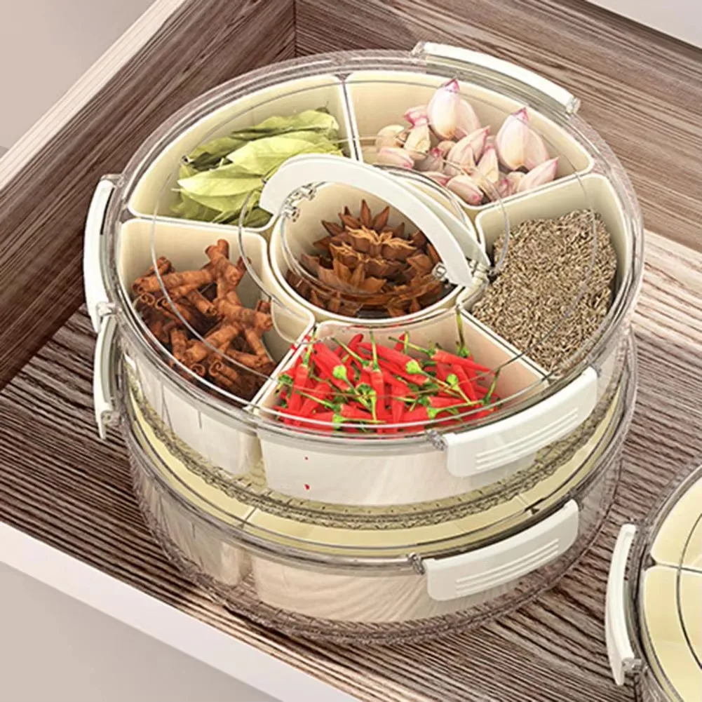 Factory Outlet PP Snack Storage Box Transparent Plastic Six Compartment Veggie Organizer Perfect Picnic Food Storage Box