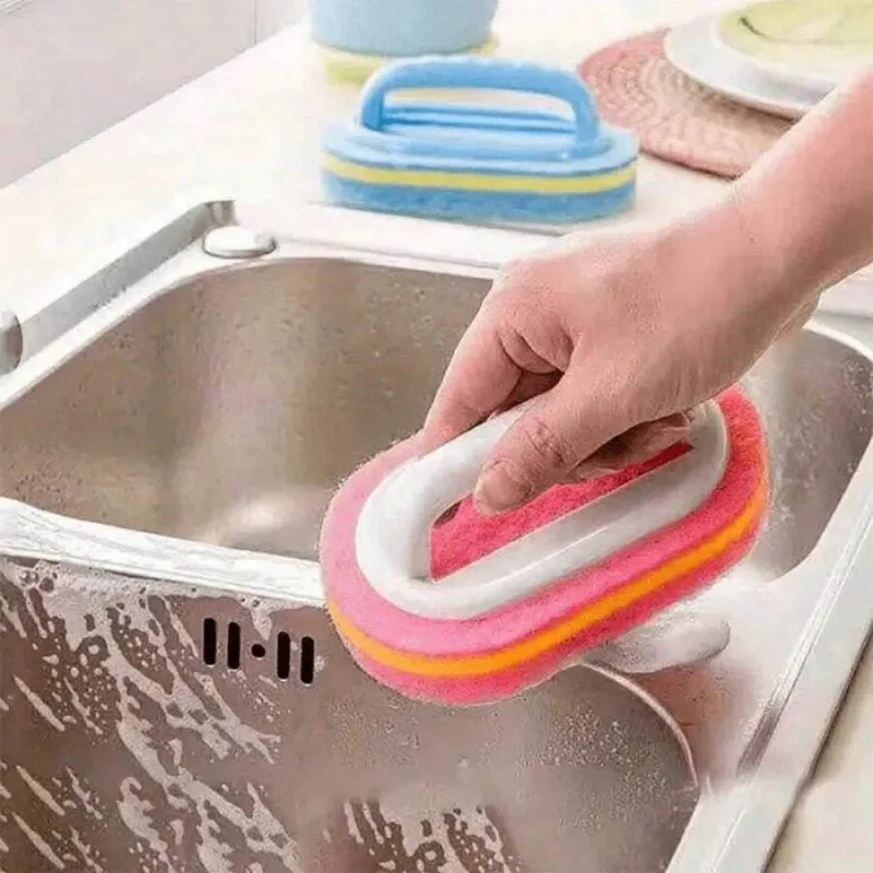Magic Sponge For Easy Cleaning - Non-Electric Multi-Surface Cleaner With Ergonomic Handle, Durable PP Material For Kitchen