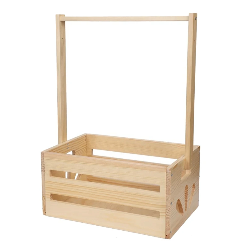 

Wooden Bath Basket With Handle Baby Clothes Storage Box Toy Storage Basket Suitable For Pregnant New Parents