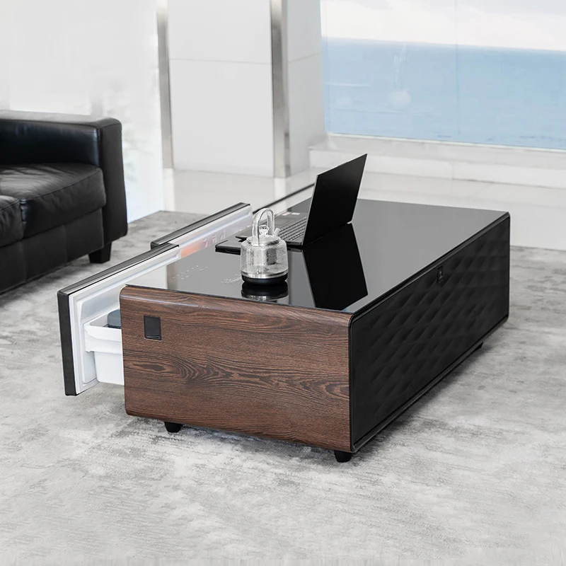 Home Living Room Furniture Multifunction Coffee Table Fridge Wireless Charging Smart Smart Coffee Table