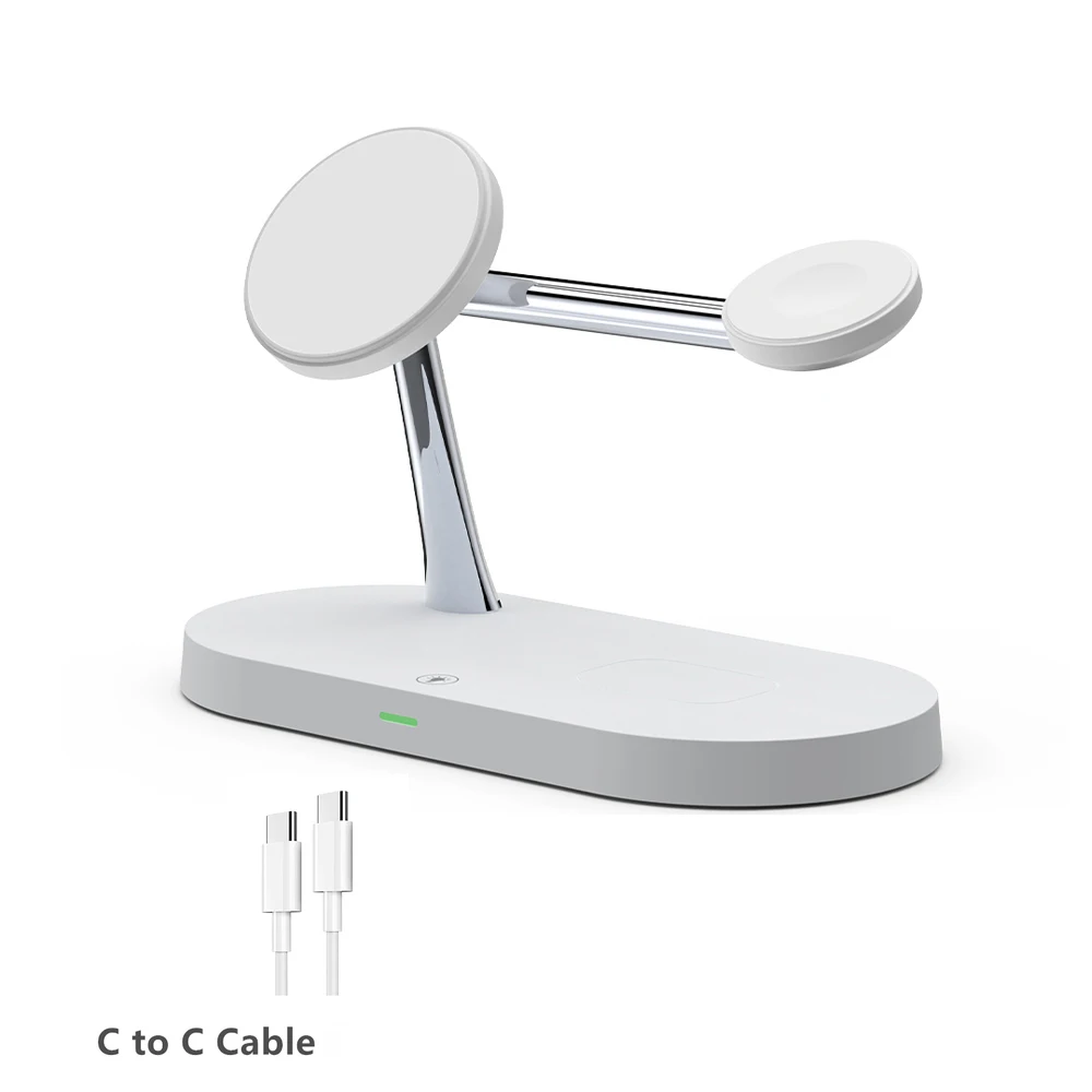 3 in 1 magnetische draadloze oplader voor iPhone 16 15 14 13 12 snellaadstation voor Apple Watch 10 9 8 7 6 5 4 Airpods 2 3 Pro