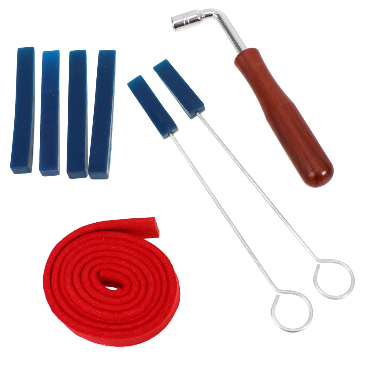 

8 Pcs Tuning Tool Piano Kit for Beginners Tuner Lever Mute Wooden with Wrench Supplies