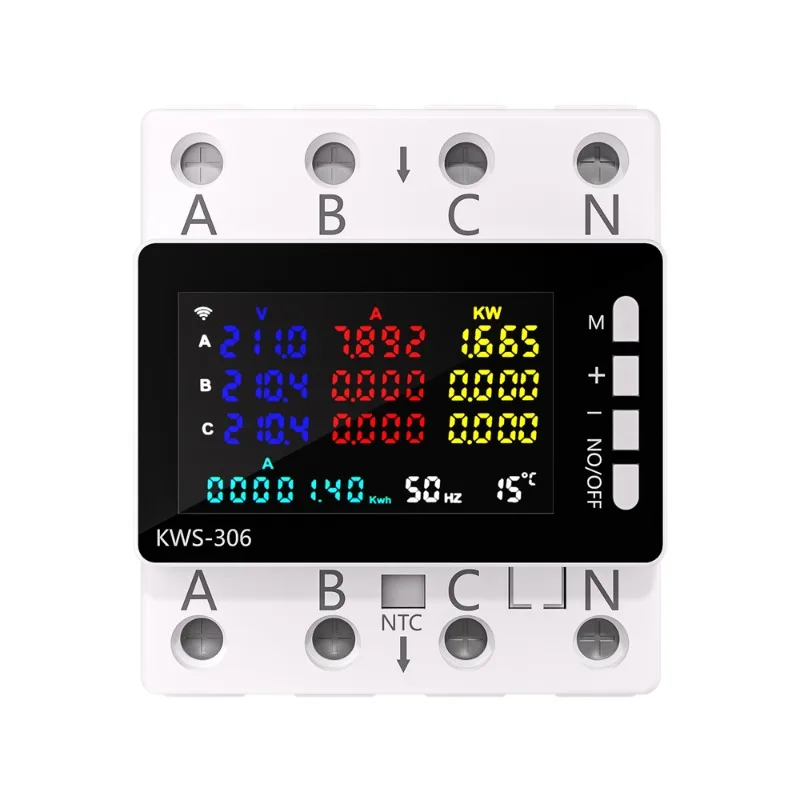 

Digital Multifunctional Guided Voltage Ammeter Volt-ampere Electric Meter Power Tester with Protective Settings