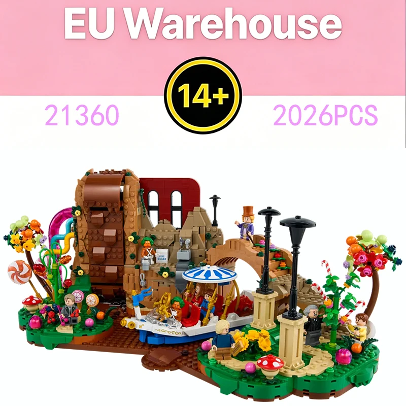 2026 Teile Raumdekoration Schokoladenfabrik Baustein-Set Kompatibel mit Set 21360 Bausteine für Erwachsene Geburtstag Weihnachtsgeschenk