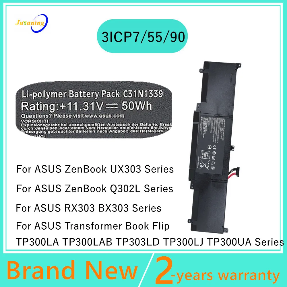 3ICP7/55/90 Laptop Battery for ASUS ZenBook Q302L UX303L Q302LD UX303 RX303 BX303 C31N1339 For Transformer Book Flip TP300LA