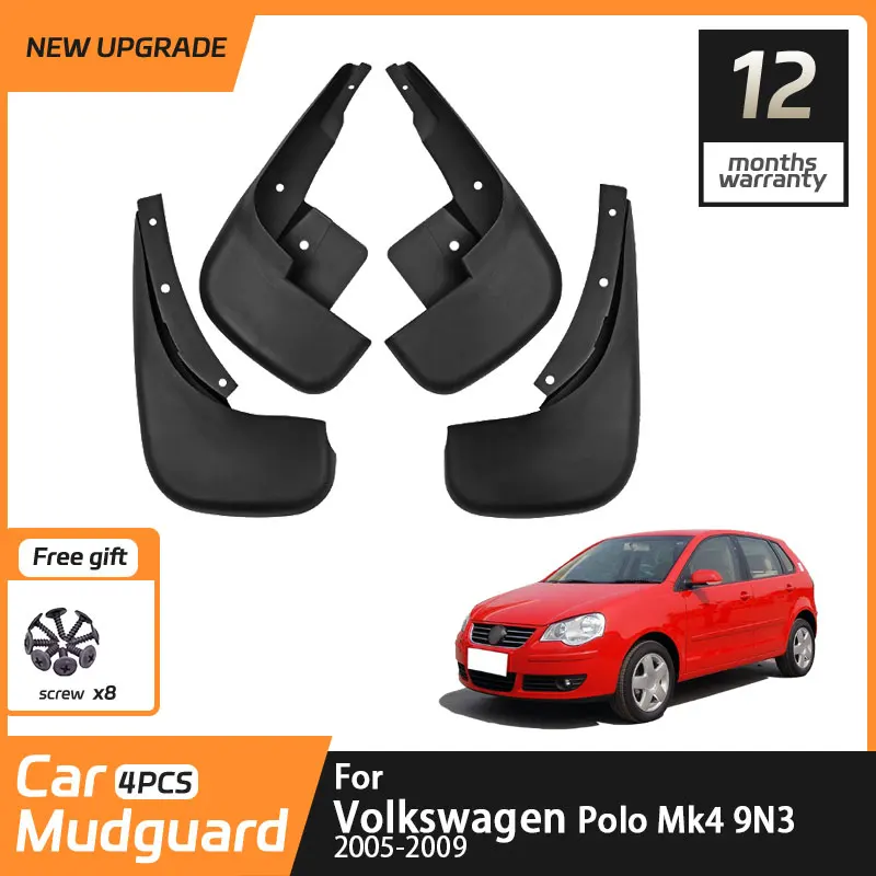 

For Volkswagen VW Polo Mk4 9N3 2005 2006 2007 2008 2009 Mudflap Fender Splash Guards Flap Splash Mud Guards Cover Part Wheels