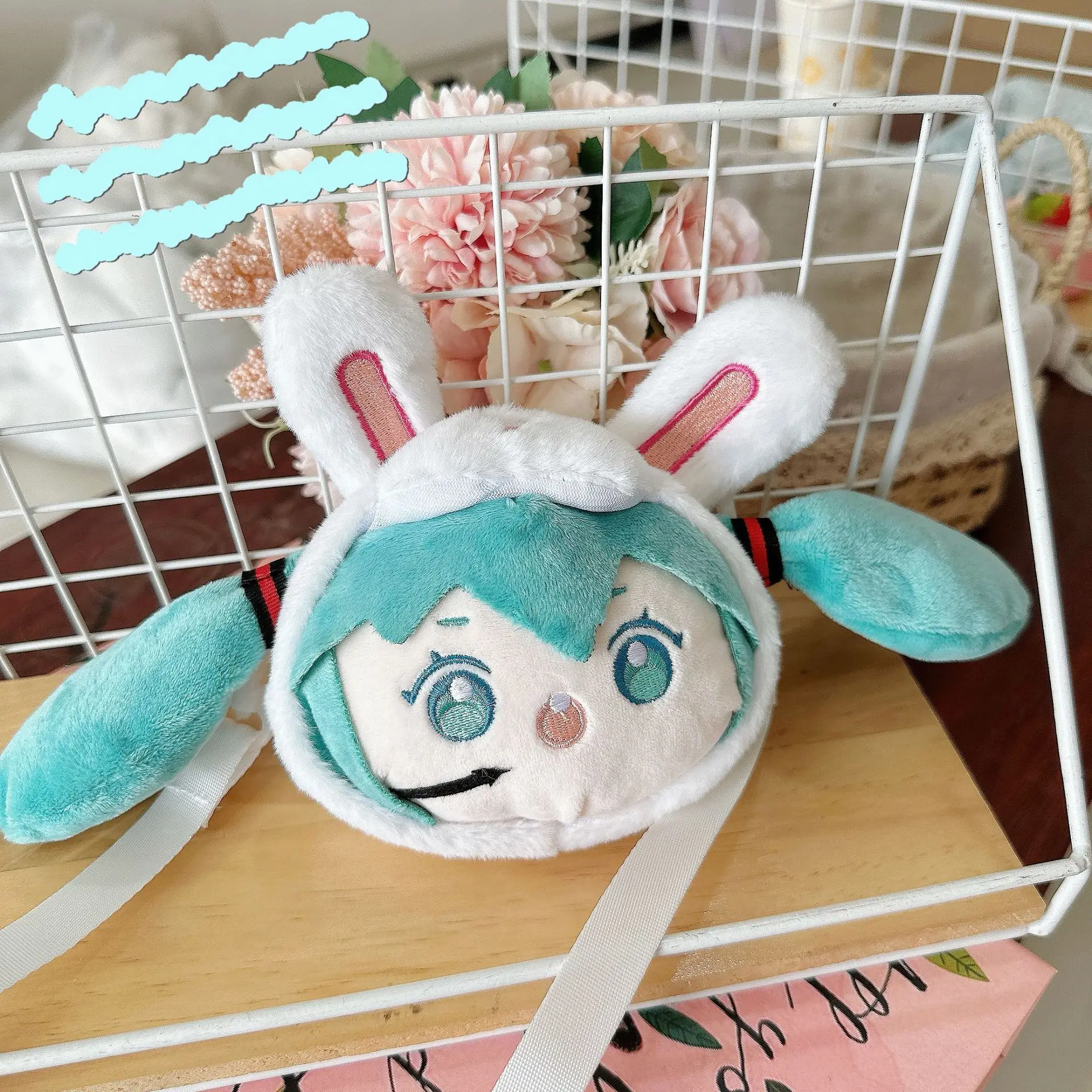 อะนิเมะใหม่ Hatsune Miku กระเป๋าสะพายขนาดเล็กกระเป๋าเปลี่ยนเหรียญแพ็ค Kawaii Big ปากกระเป๋าตุ๊กตาของเล่นตกแต่งวันหยุดของขวัญ