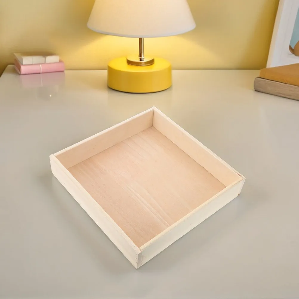 어린이용 나무 모래 보관함 - 실내 놀이방용 사각형 데스크탑 모래상자 트레이 몬테소리 모래놀이 테이블 유아 활동용