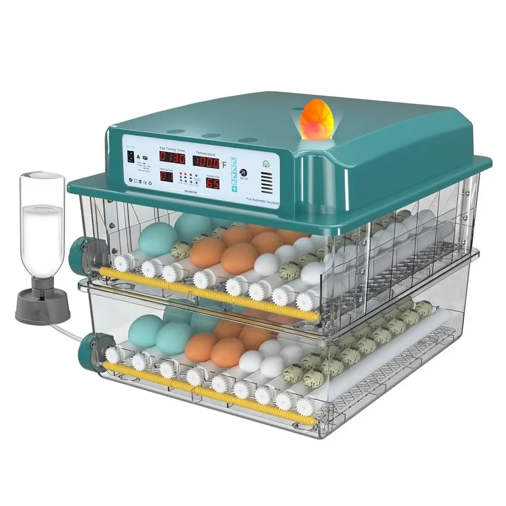 

Hatching 120 Eggs, Egg Incubator with Automatic Egg Turning and Humidity Monitor, Temperature Control, 5 Automatic Incubation Mo
