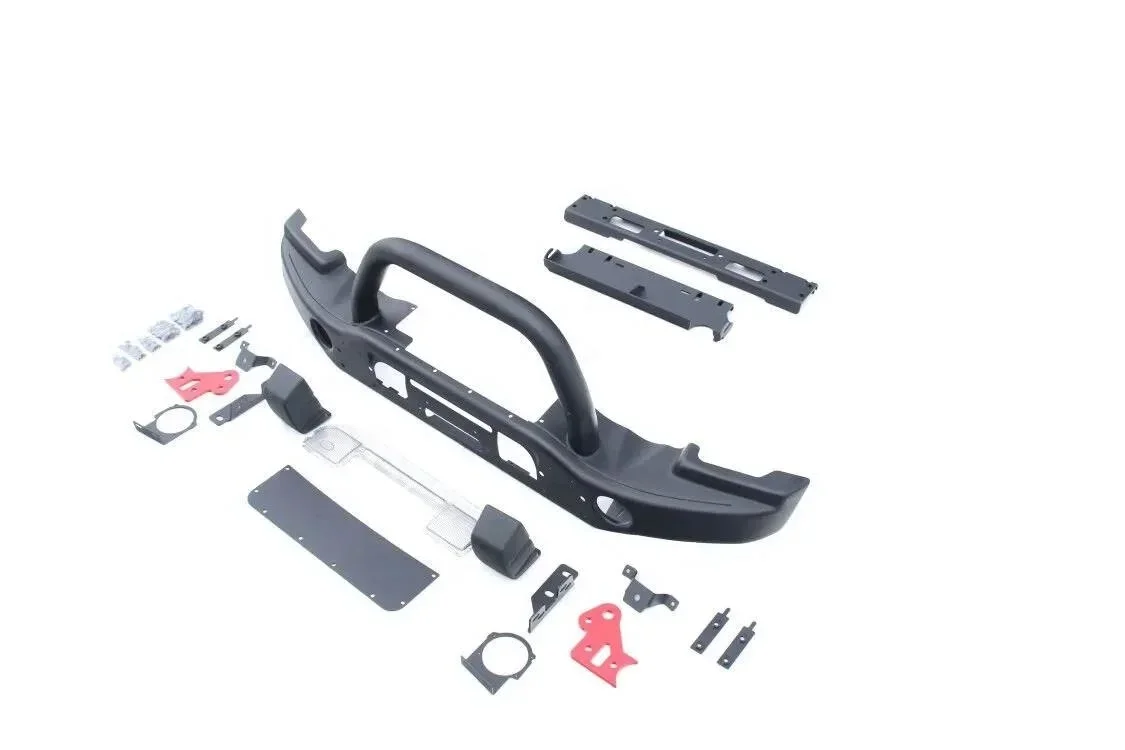 Front Bumper with Winch Cradle Bullbar Tow Rings for 07-17 Jeep Wrangler JK/JKU