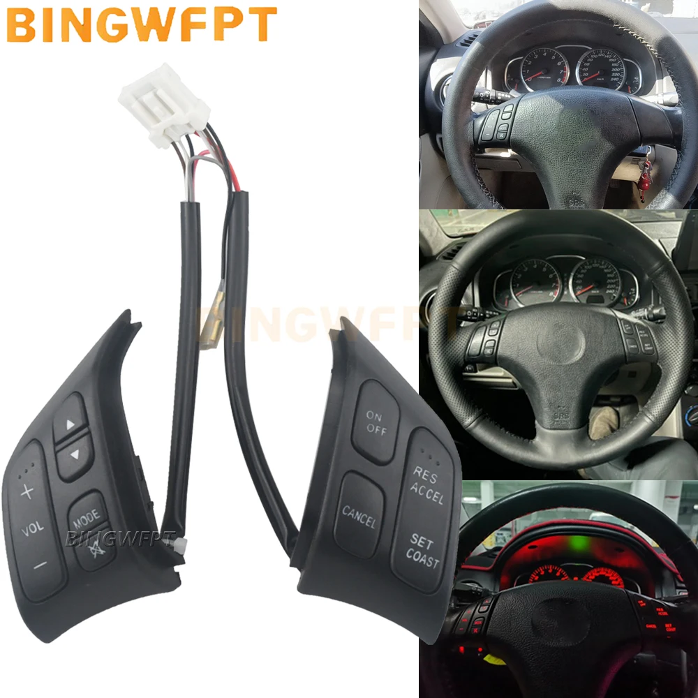 

For Mazda 5 High Quality Steering Wheel Control Button Audio Volume Control Switch BP4K-66-4M0A C235-66-4M0 BS3E664M0