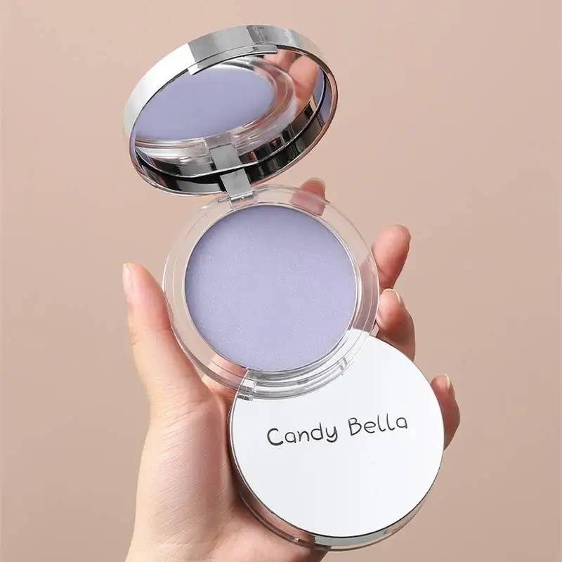 Lavender Makeup Powder with Puff Oil Control Setting Powder for Smooth and Even Complexion Blurring Effect Soft Finishing Powder