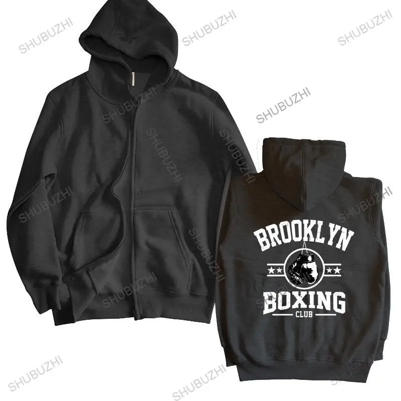 

fashion brand winter hoodies Brooklyn Boxinger Luxury Brand MMA male hooded zipper warm jacket Female Spring and Autumn Zip-up