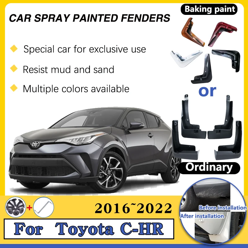 

For Toyota CHR 2018 Accessories AX10 AX50 2016~2022 MK1 Car Mud Flaps Flap Splas Splash Guard Front Rear Fenders Car Accessories