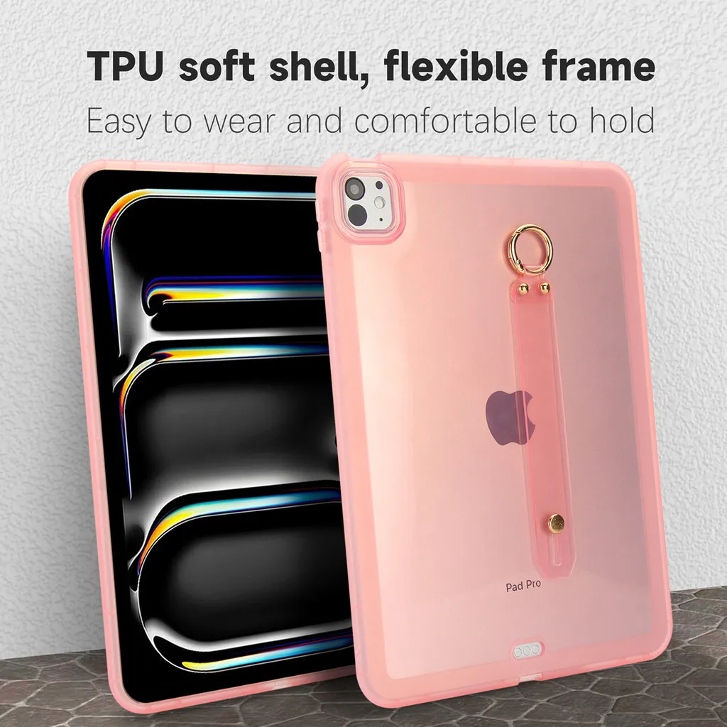 TPU Soft Case For iPad Air 11 2024 Air6 Pro 11 5th Air 5 4 3Pro 2 1 10th 10.9 10.2 9.7 Mini 2024 Mini 7 With Adjustable Wrist