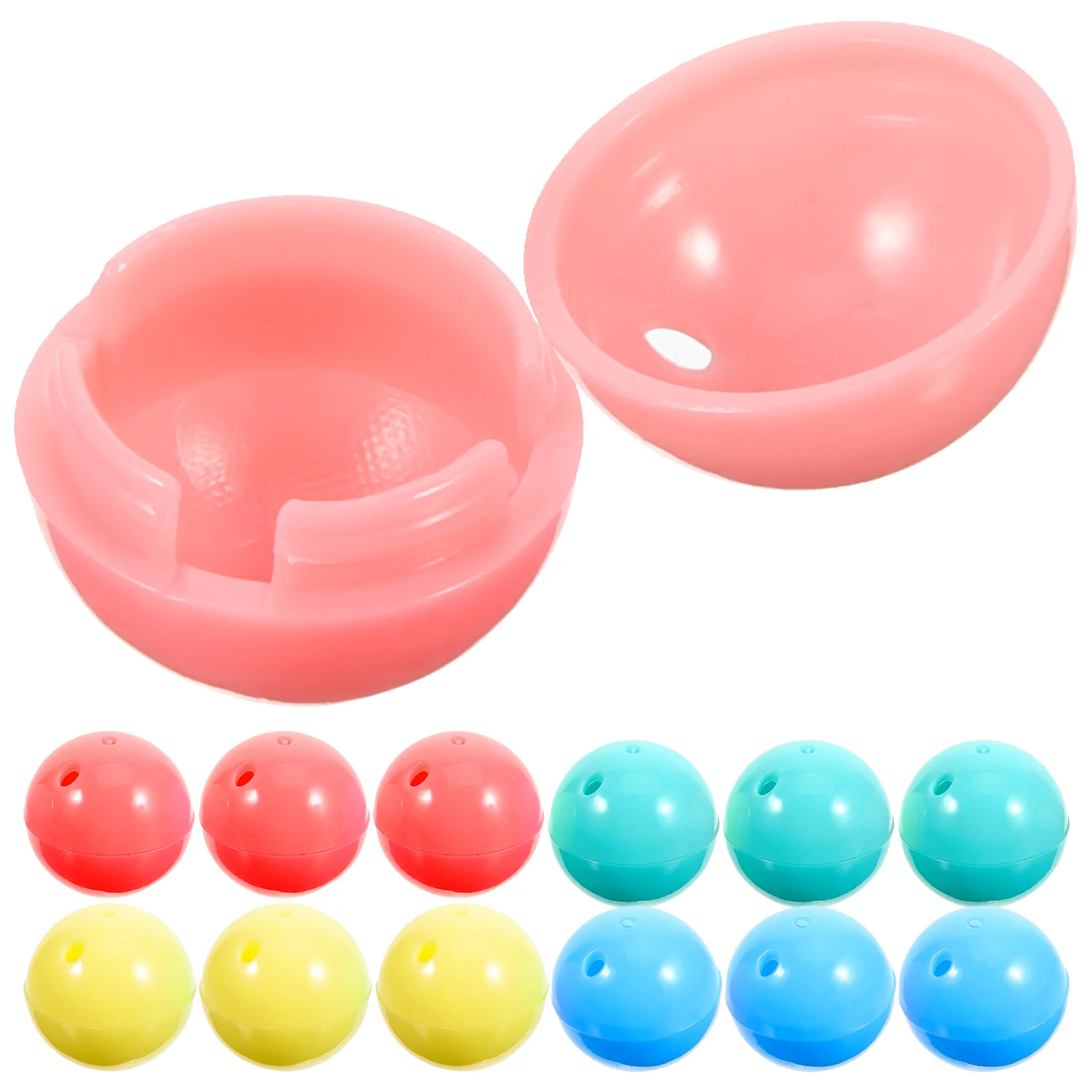 20 Pcs Mini Gashapon Shell Toy Vending Machine Ball Props Capsules Plaything Balls Empty Gift Plastic Round Child